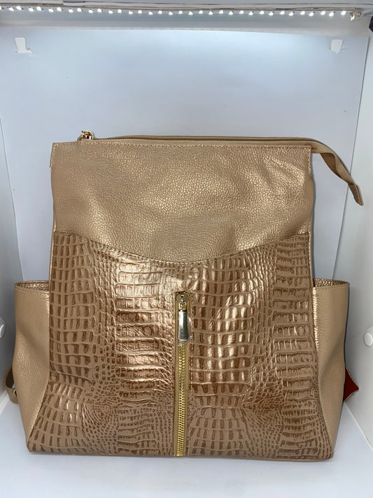 MZ69 - Mochila de cuero Graso para dama marca Quality Leather