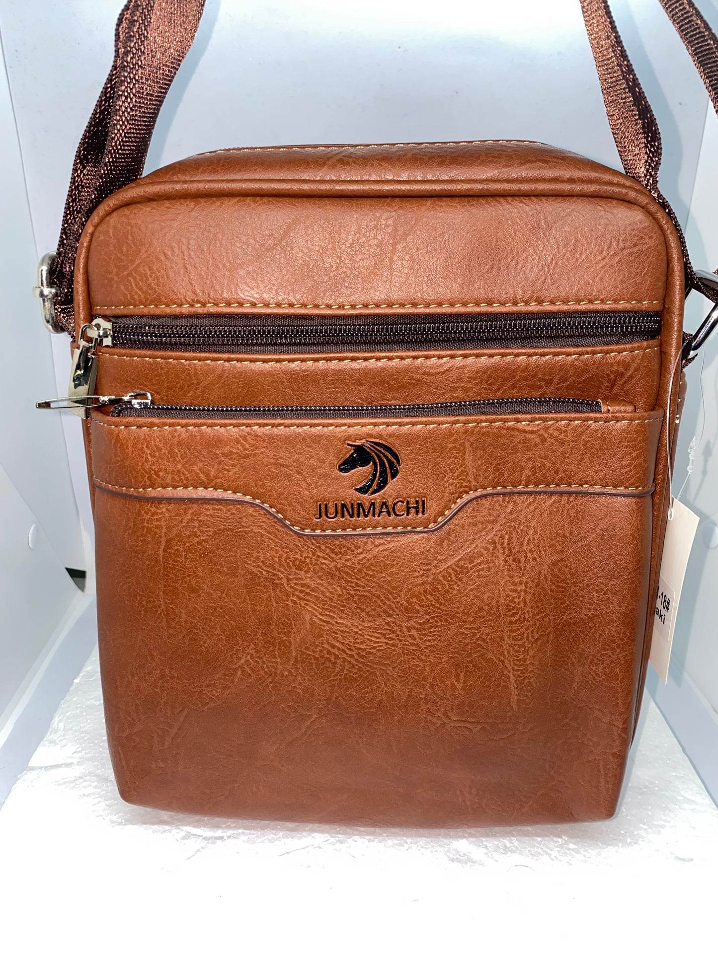 JUNMACHI - Carriel mediano de cuerina marca Junmachi