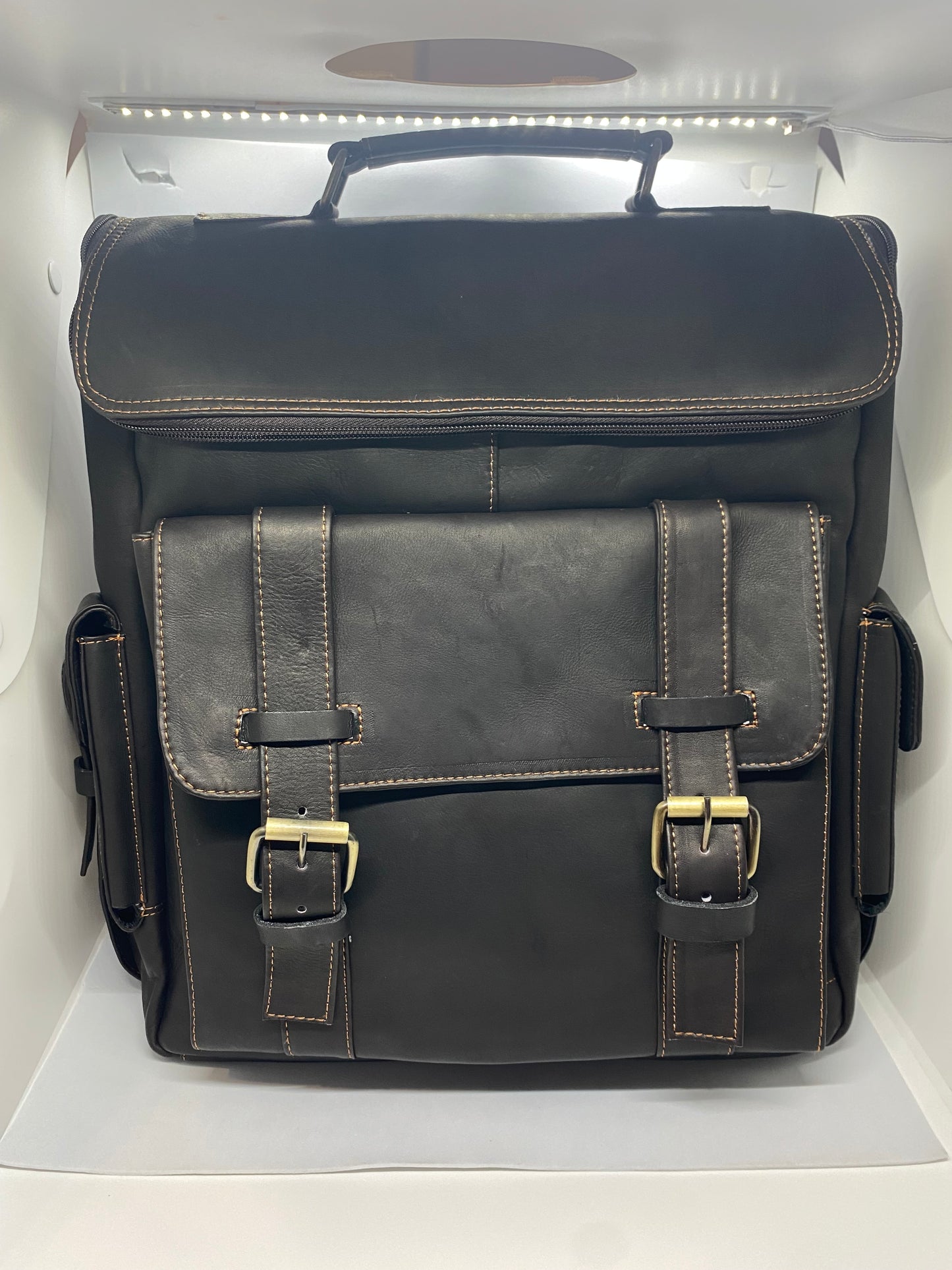 ME90 - Mochila de cuero Tula tipo scout marca Quality Leather