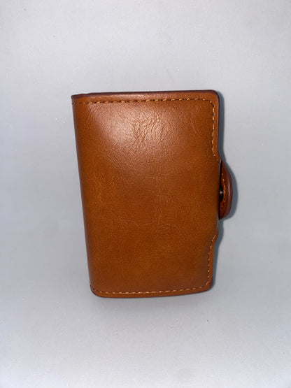 T225 - Tarjetero de cuerina con protección RFI con doble caset