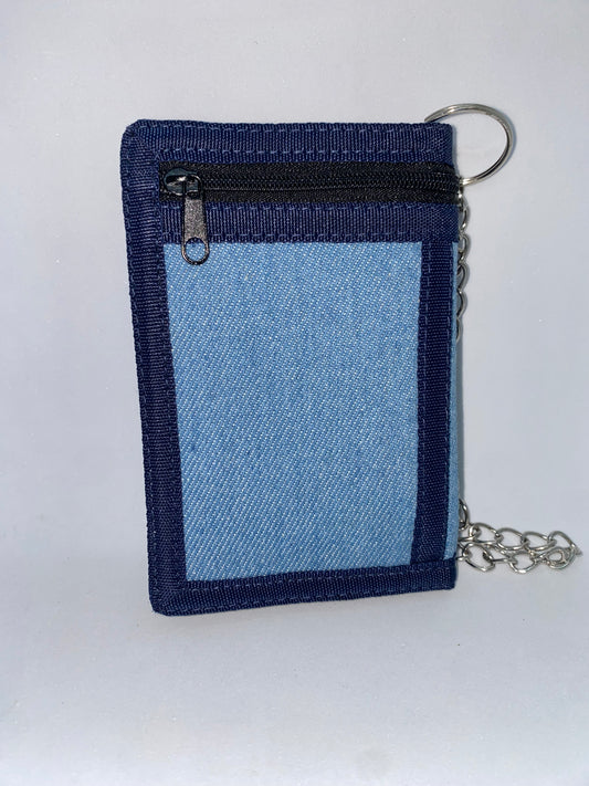 BLC5 - Billetera de Lona con Cadena Marca Quality Leather