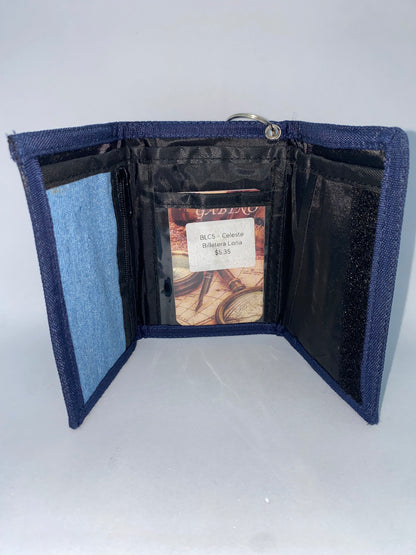 BLC5 - Billetera de Lona con Cadena Marca Quality Leather