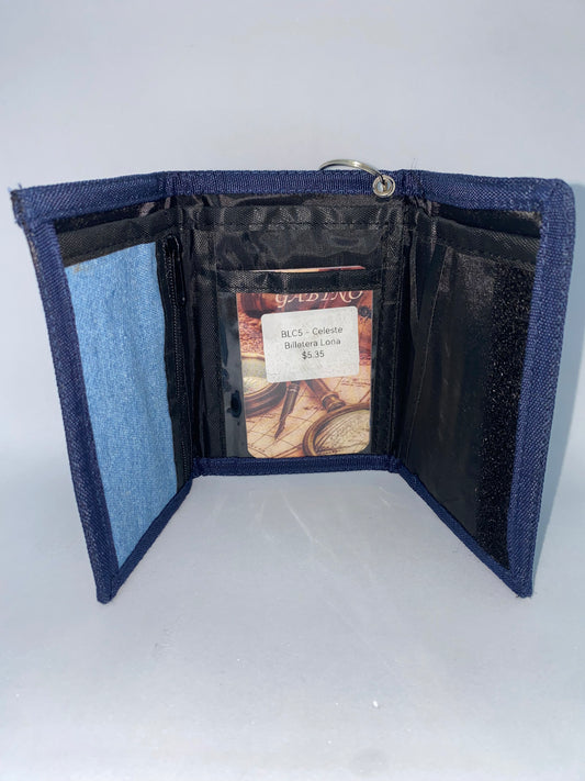 BLC5 - Billetera de Lona con Cadena Marca Quality Leather