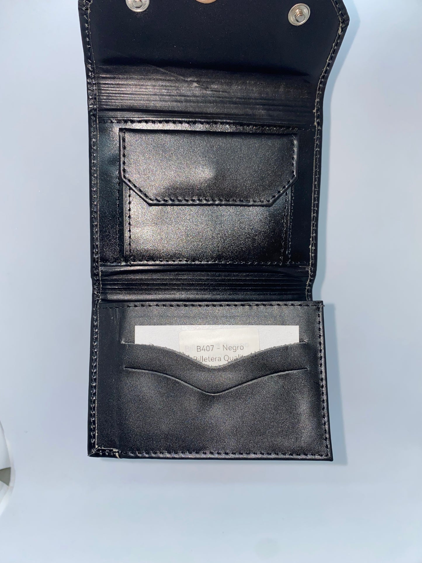 B407 - Billetera de cuero Liso para correa marca Quality Leather