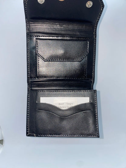 B407 - Billetera de cuero Liso para correa marca Quality Leather