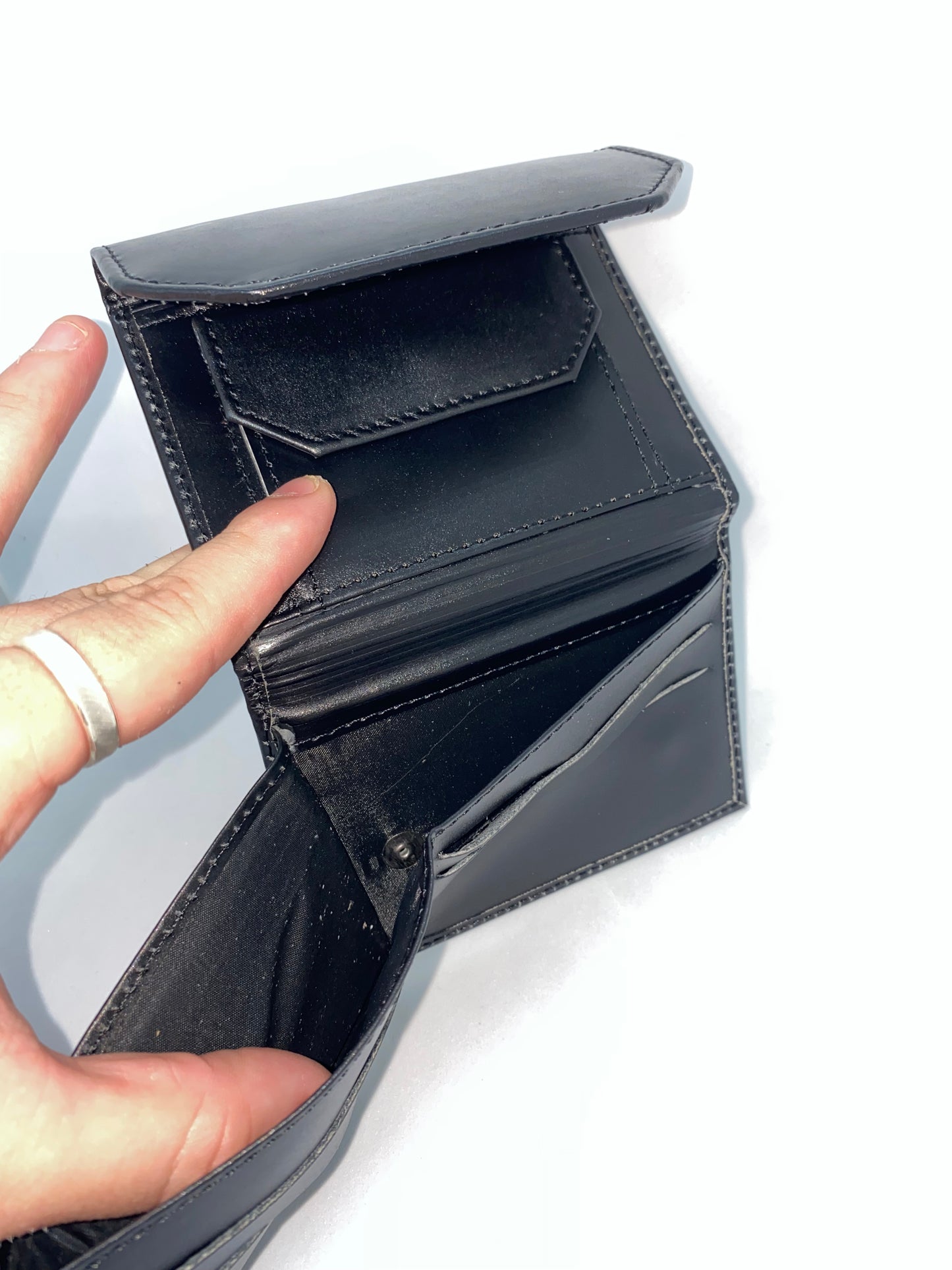 B407 - Billetera de cuero Liso para correa marca Quality Leather