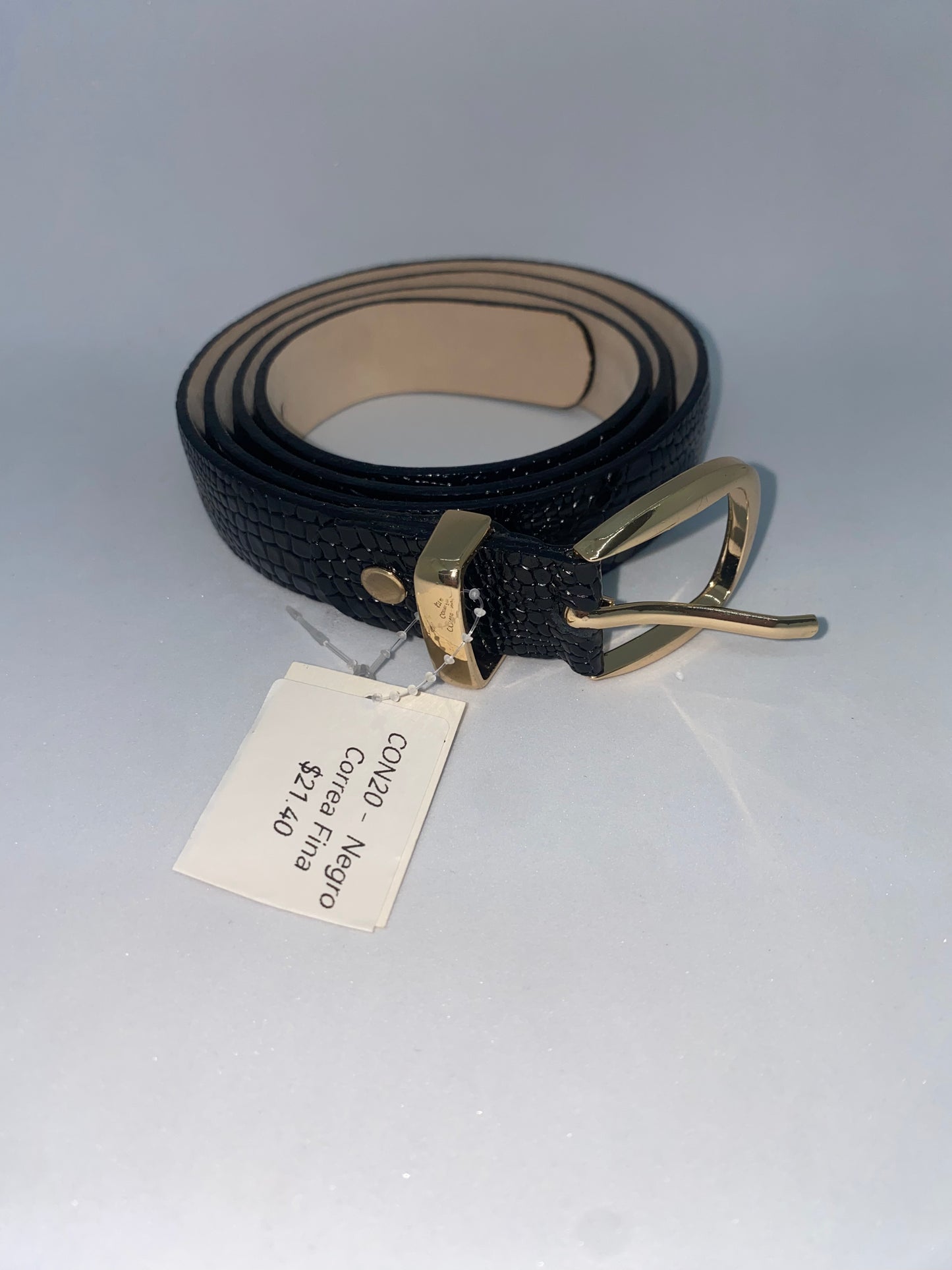 CON20 - Correa de cuero Liso para dama marca Quality Leather