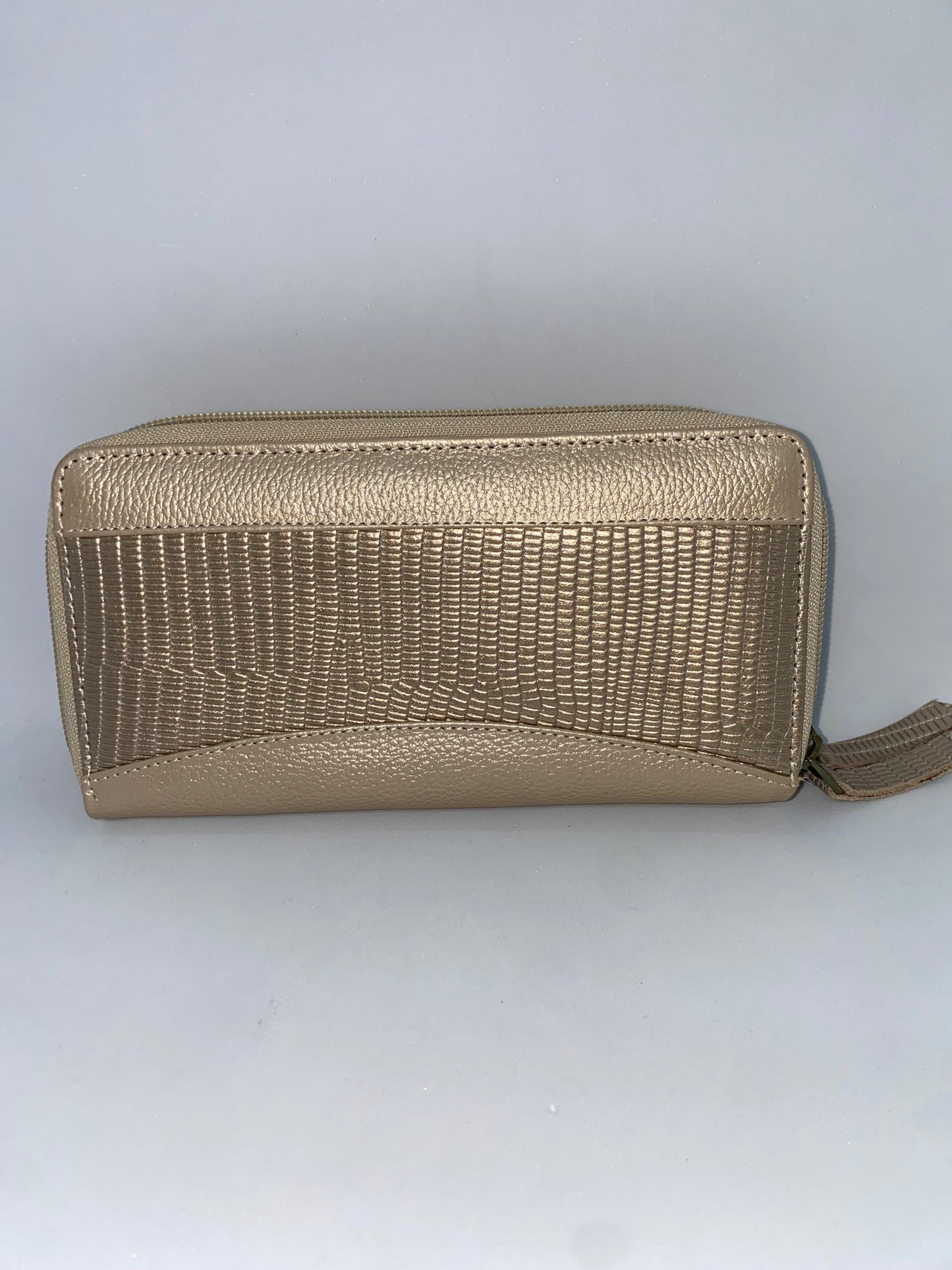 WDZ451 - Wallet doble zipper de cuero graso marca Quality Leather