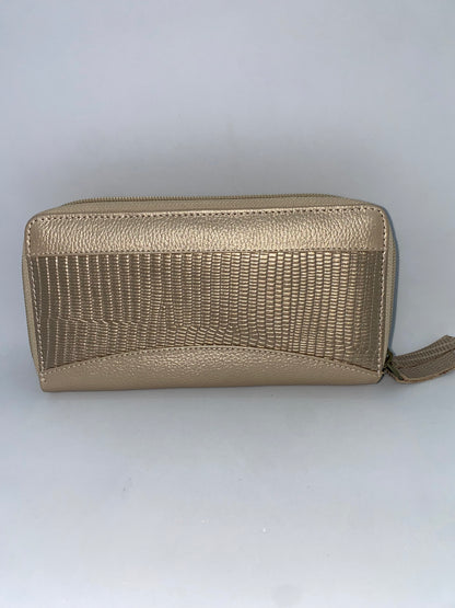 WDZ451 - Wallet doble zipper de cuero graso marca Quality Leather