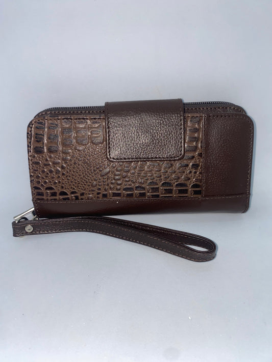 W009 - Wallet de cuero Graso con muñequera de Alba