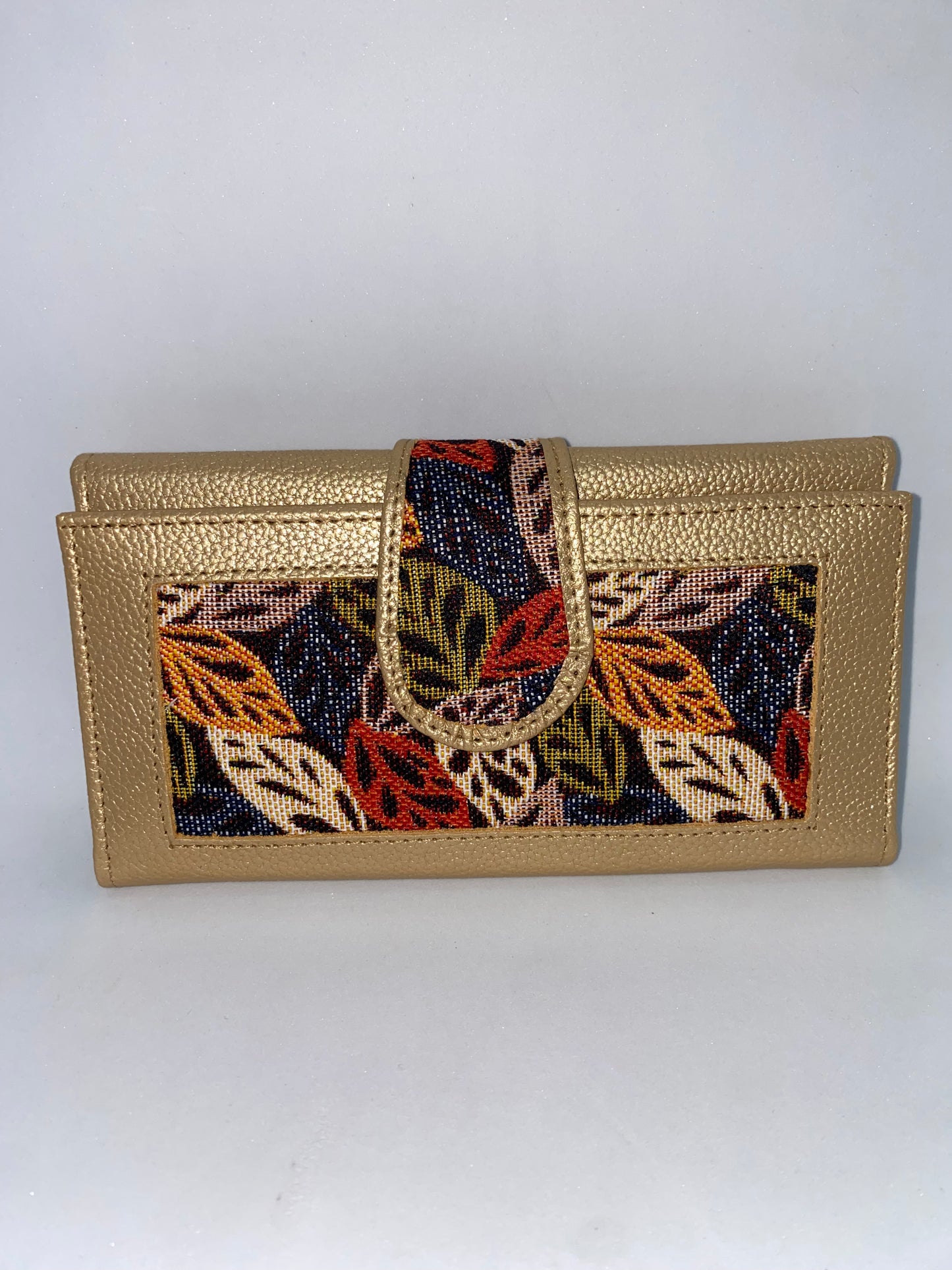 W2009 - Wallet de cuero para dama con mola
