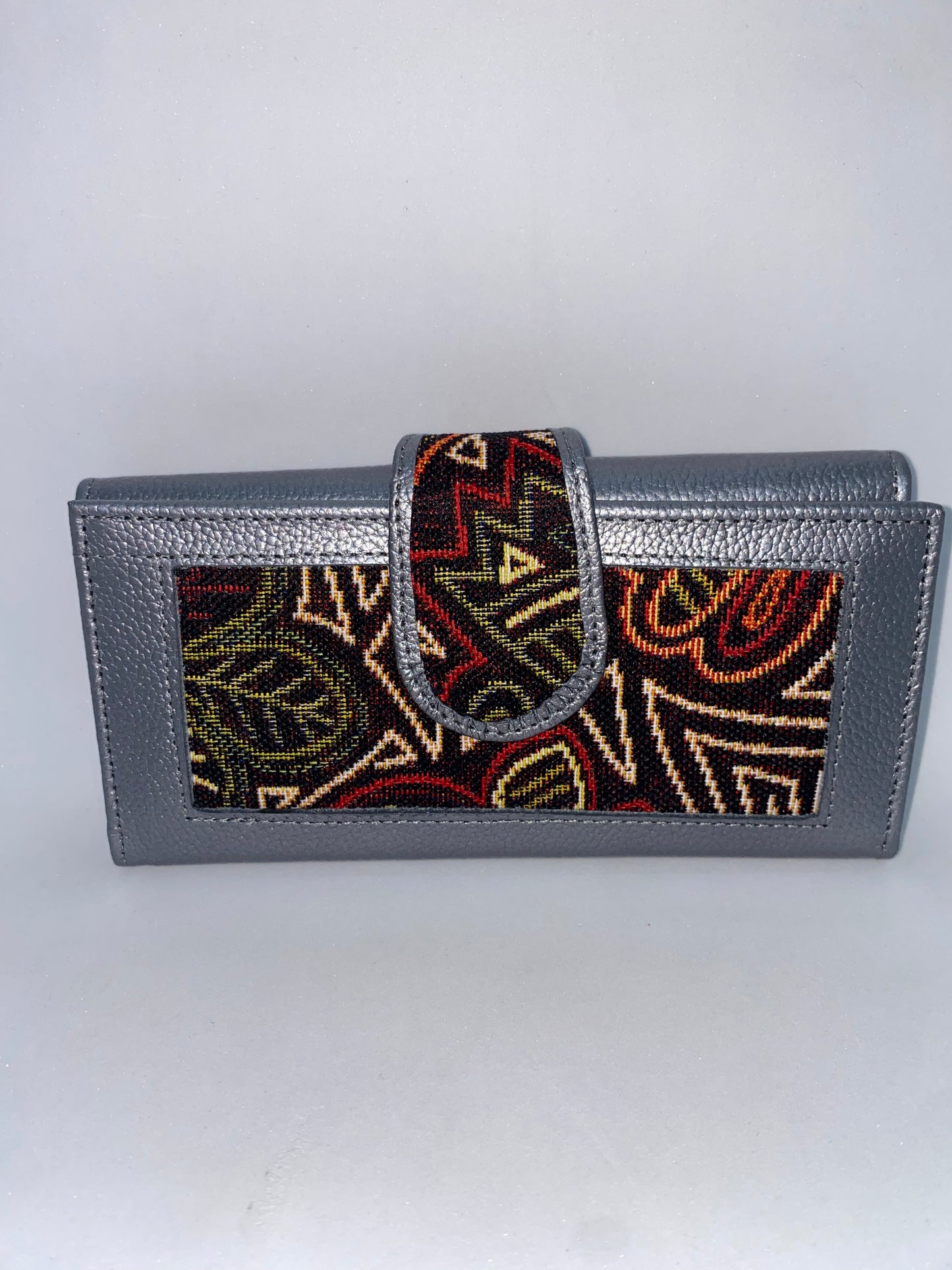 W2009 - Wallet de cuero para dama con mola