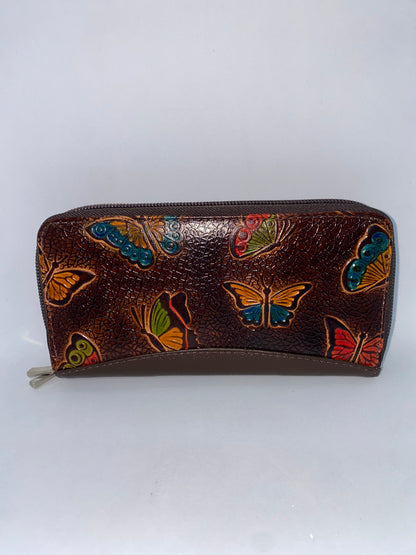 WDZ45 - Wallet de cuero con doble zipper