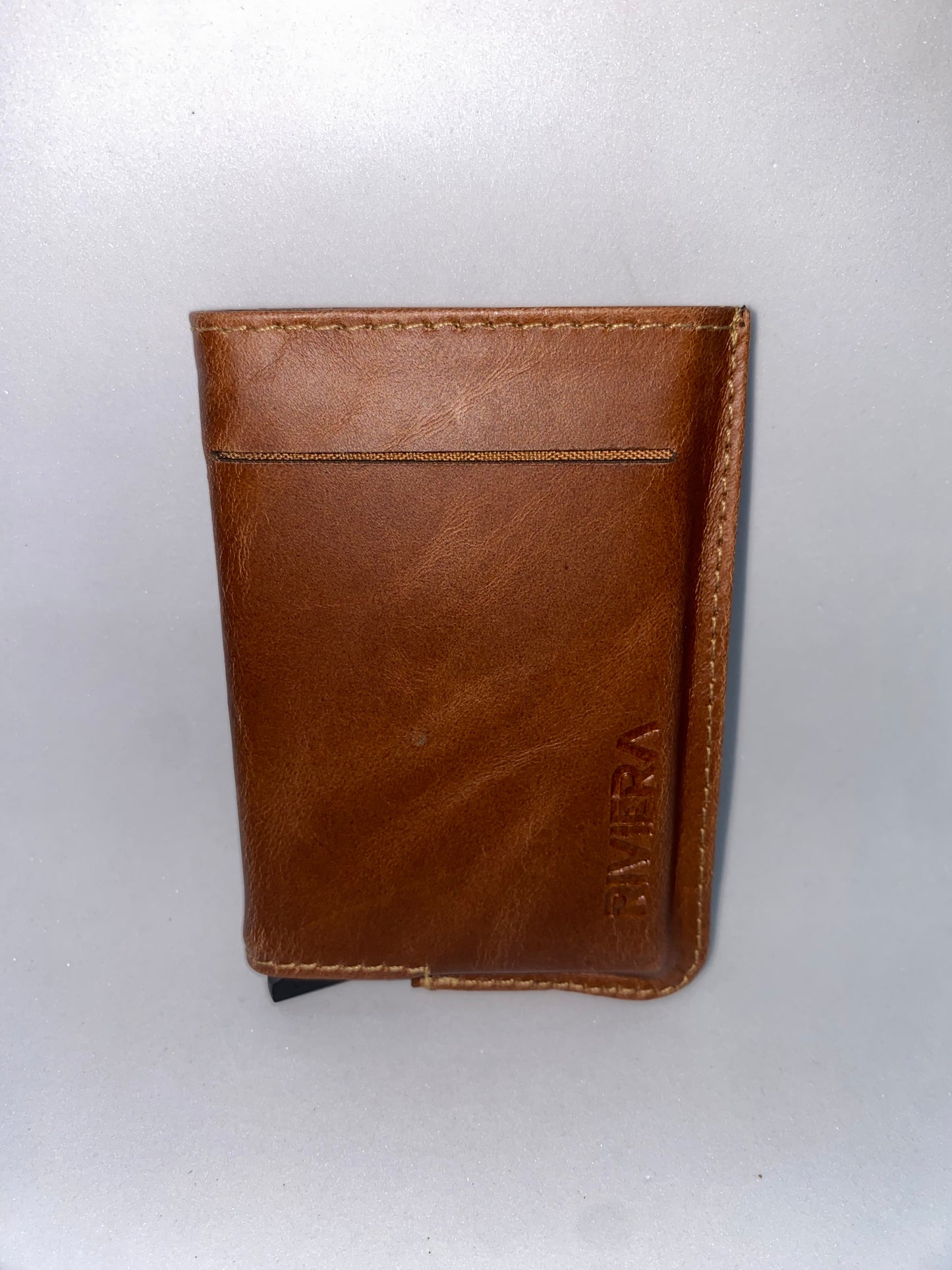 T78 - Tarjetero de cuero Genuino con protección RFID