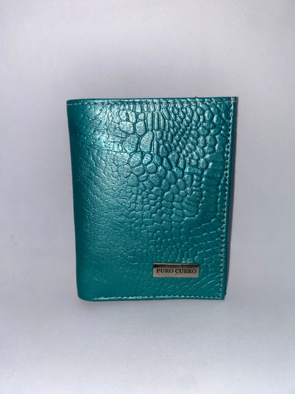 T505 - Tarjetero de cuero Graso con broche marca Quality Leather