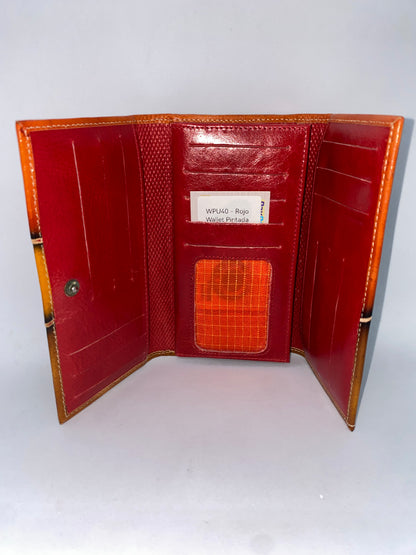 WPU40 - Wallet Pintada de cuero Tala marca Quality Leather