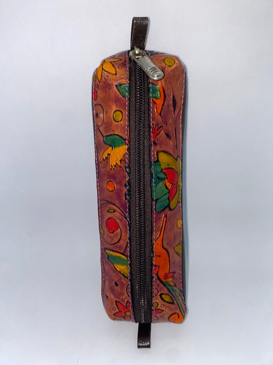 CT15 - Cartuchera de cuero Graso Pintada marca Quality Leather