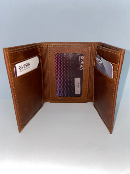 B6231 - Billetera de cuero 3 partes marca Riviera