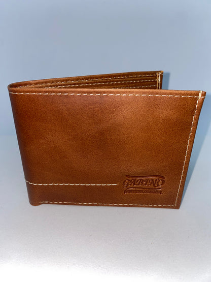 BG305D - Billetera de cuero Genuino con zipper marca Gabino