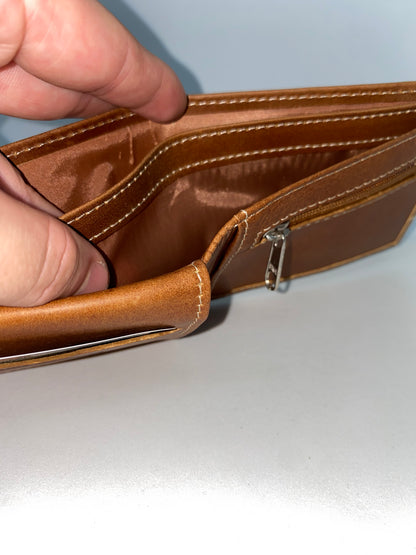 BG305D - Billetera de cuero Genuino con zipper marca Gabino
