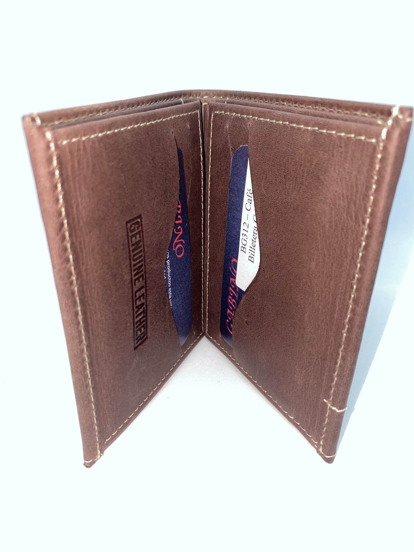 BG312D - Billetera de cuero marca gabino