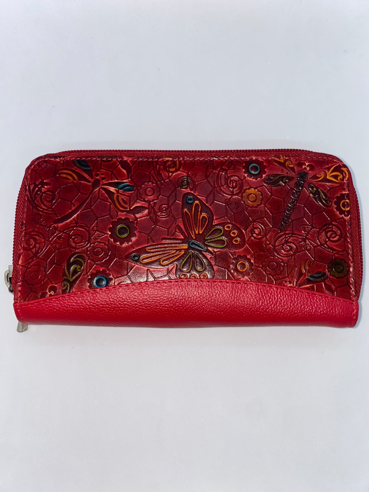 WDZ45 - Wallet de cuero con doble zipper