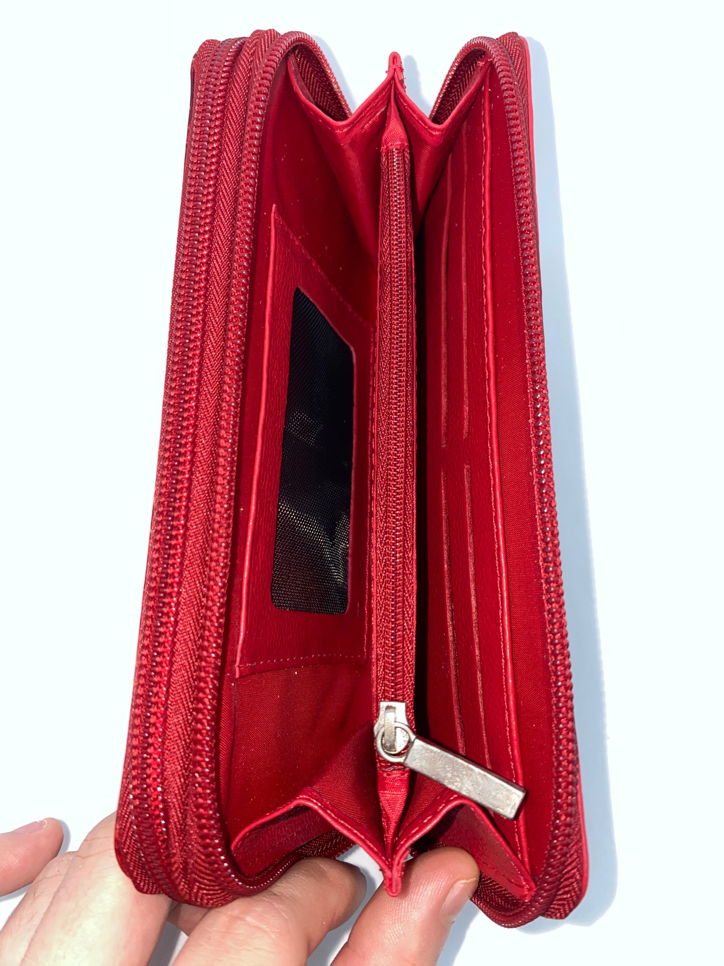 WDZ45 - Wallet de cuero con doble zipper