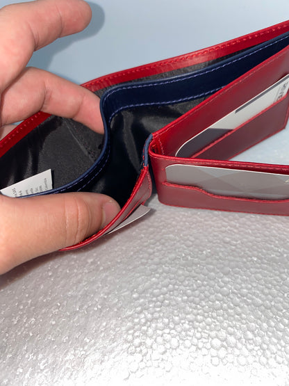 B102 - Billetera de cuero con bolsillo extra