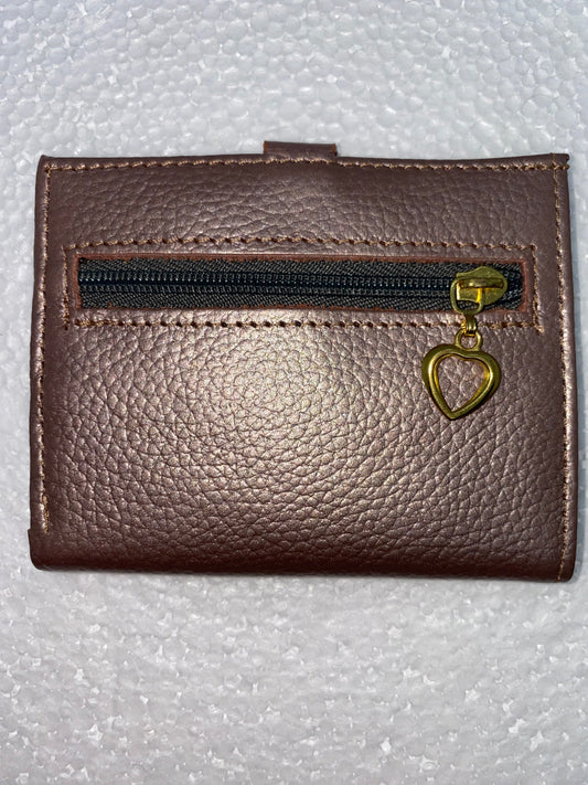 W505 - Wallet mini de cuero para dama con Libelula