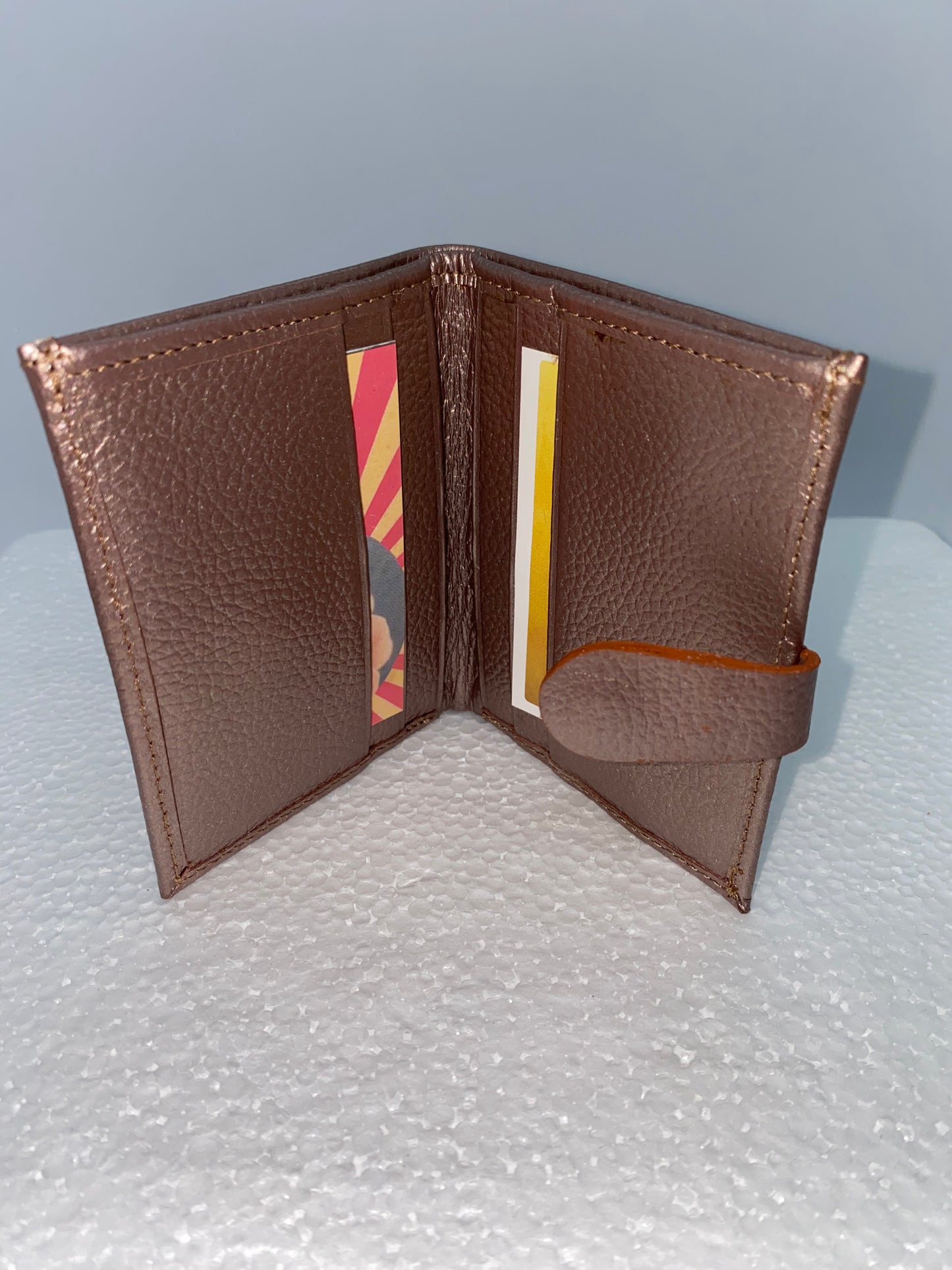 W505 - Wallet mini de cuero para dama con Libelula
