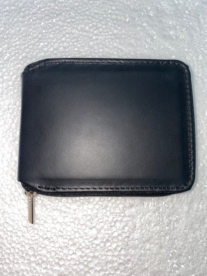 B021 - Billetera de cuero con zipper y broche