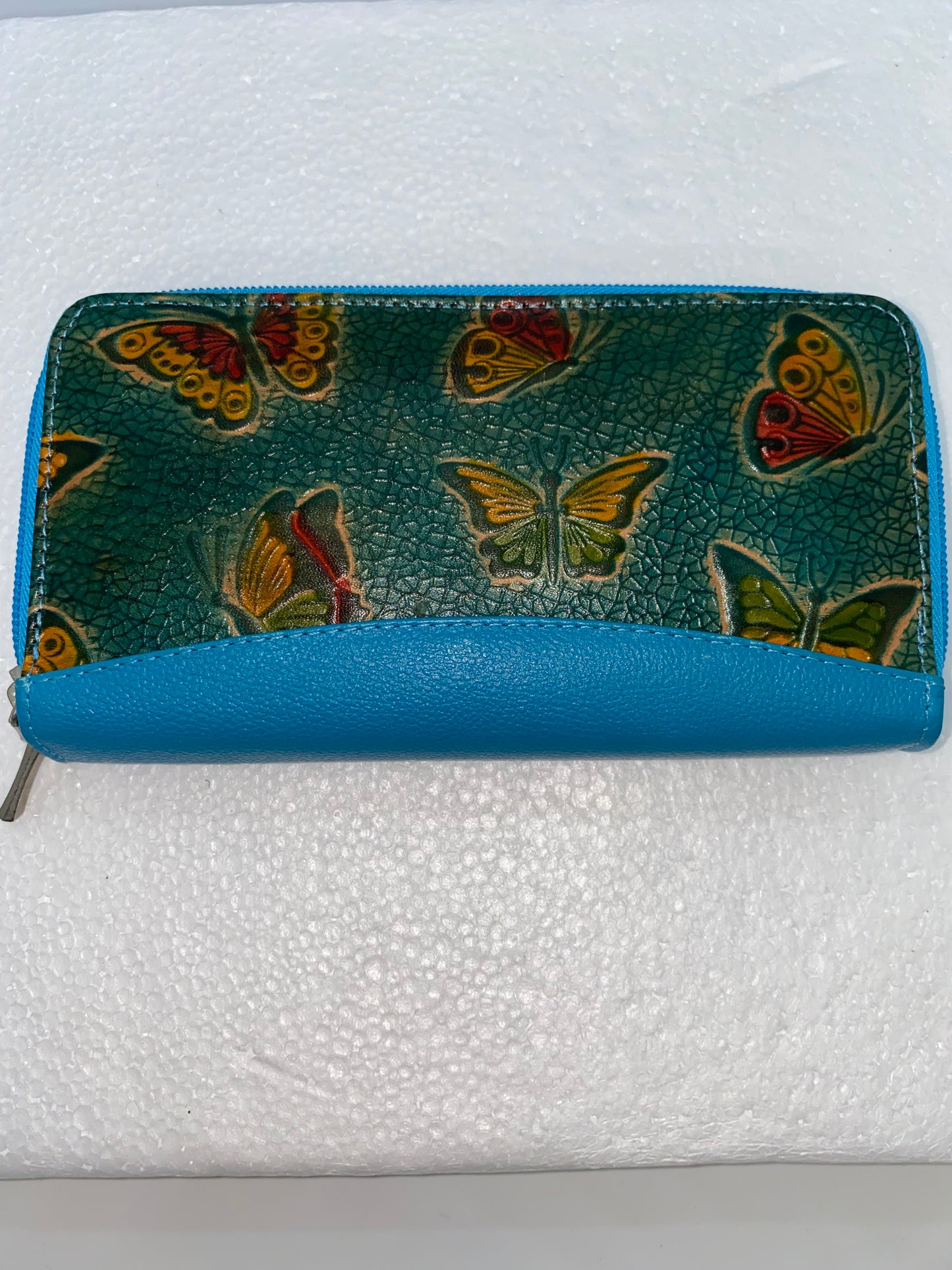 WDZ45 - Wallet de cuero con doble zipper