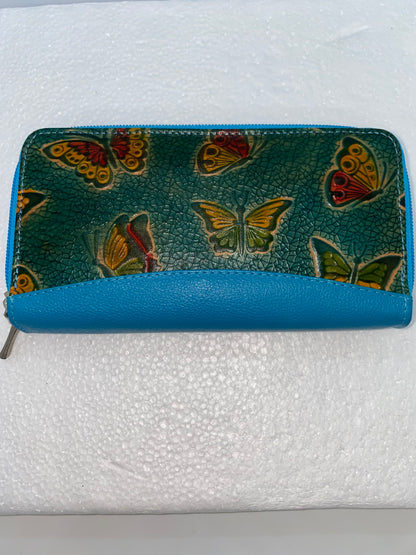WDZ45 - Wallet de cuero con doble zipper