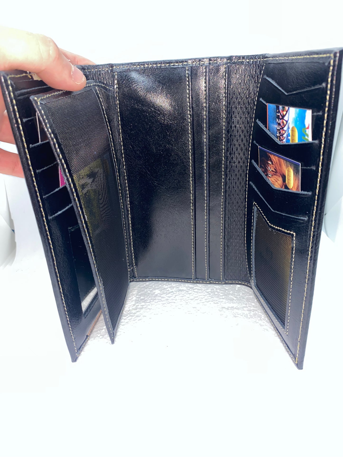 WP2006 - Wallet de cuero para dama pintada marca Quality Leather