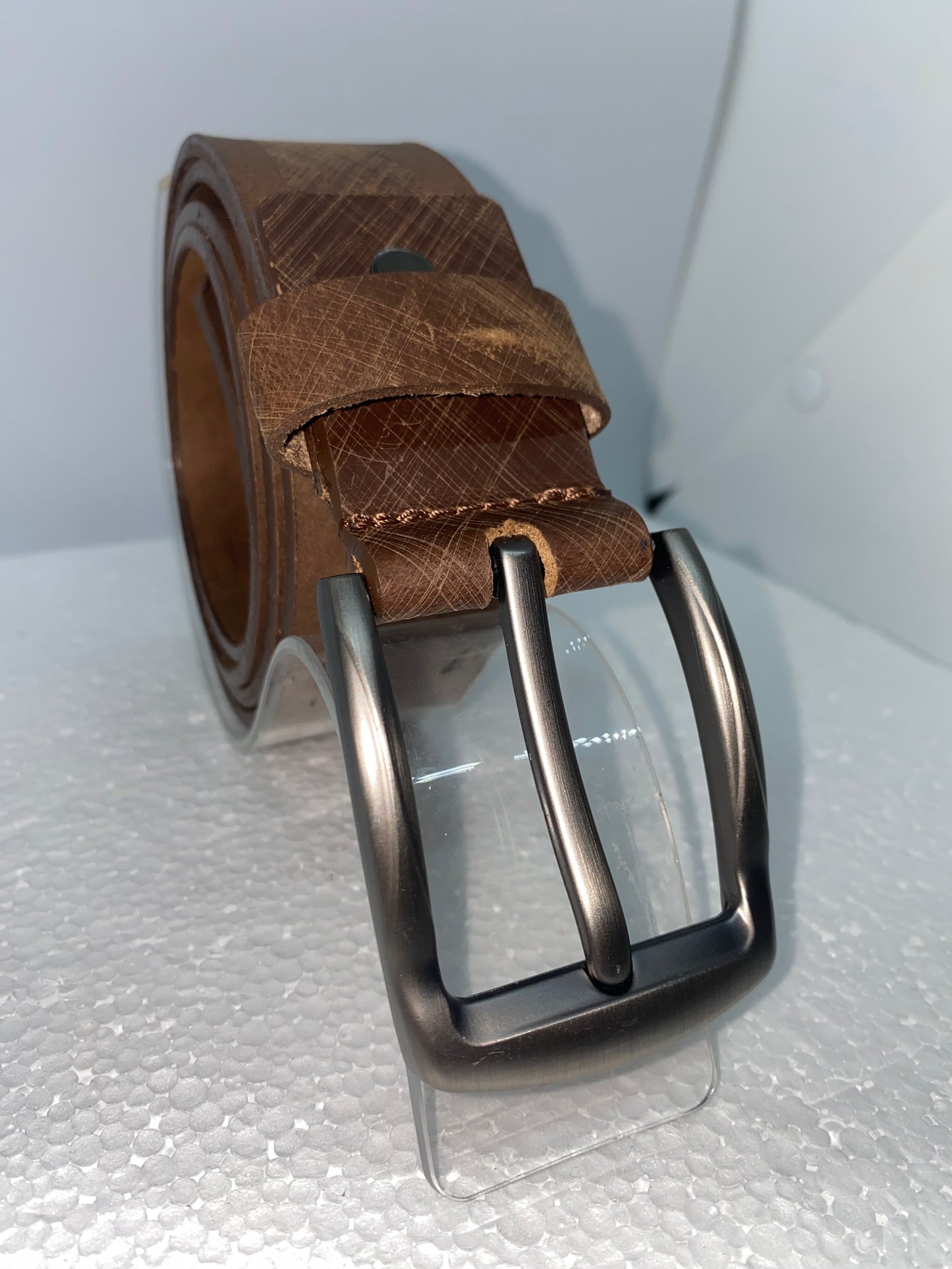 C011 - Correa de cuero Graso para caballero clasica marca Quality Leather