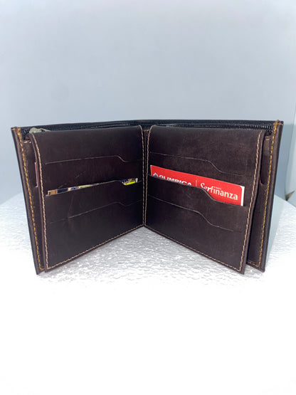 B15 - Billetera de cuero tula con enmarcado de Panamá marca Quality Leather