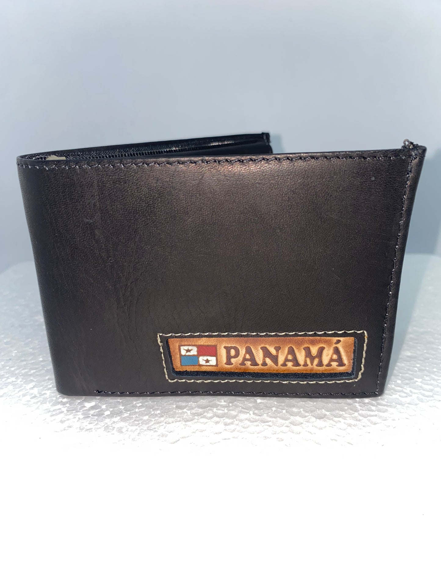 B15 - Billetera de cuero tula con enmarcado de Panamá marca Quality Leather