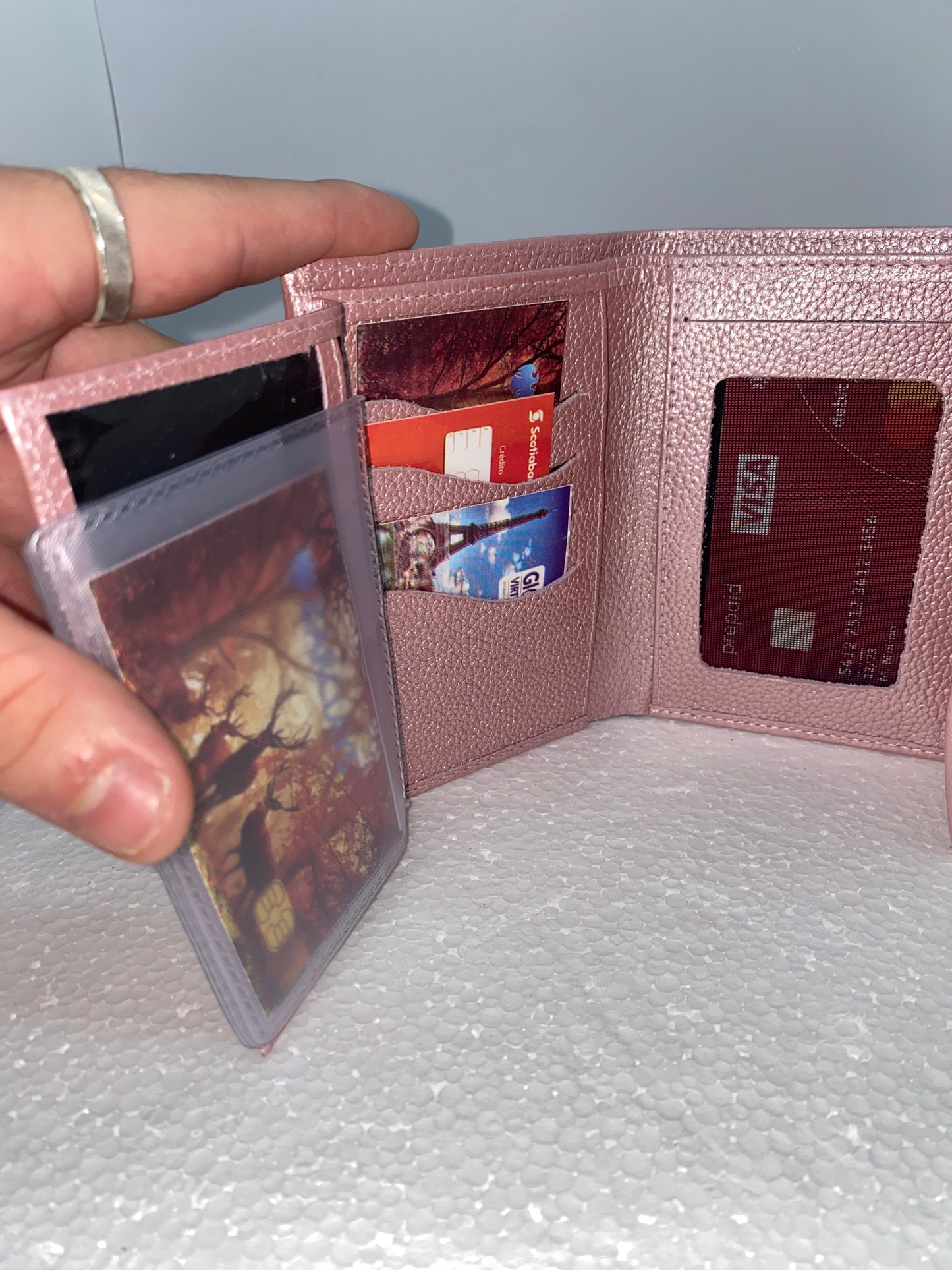 W202 - Wallet de cuero para dama con libelular marca Quality Leather