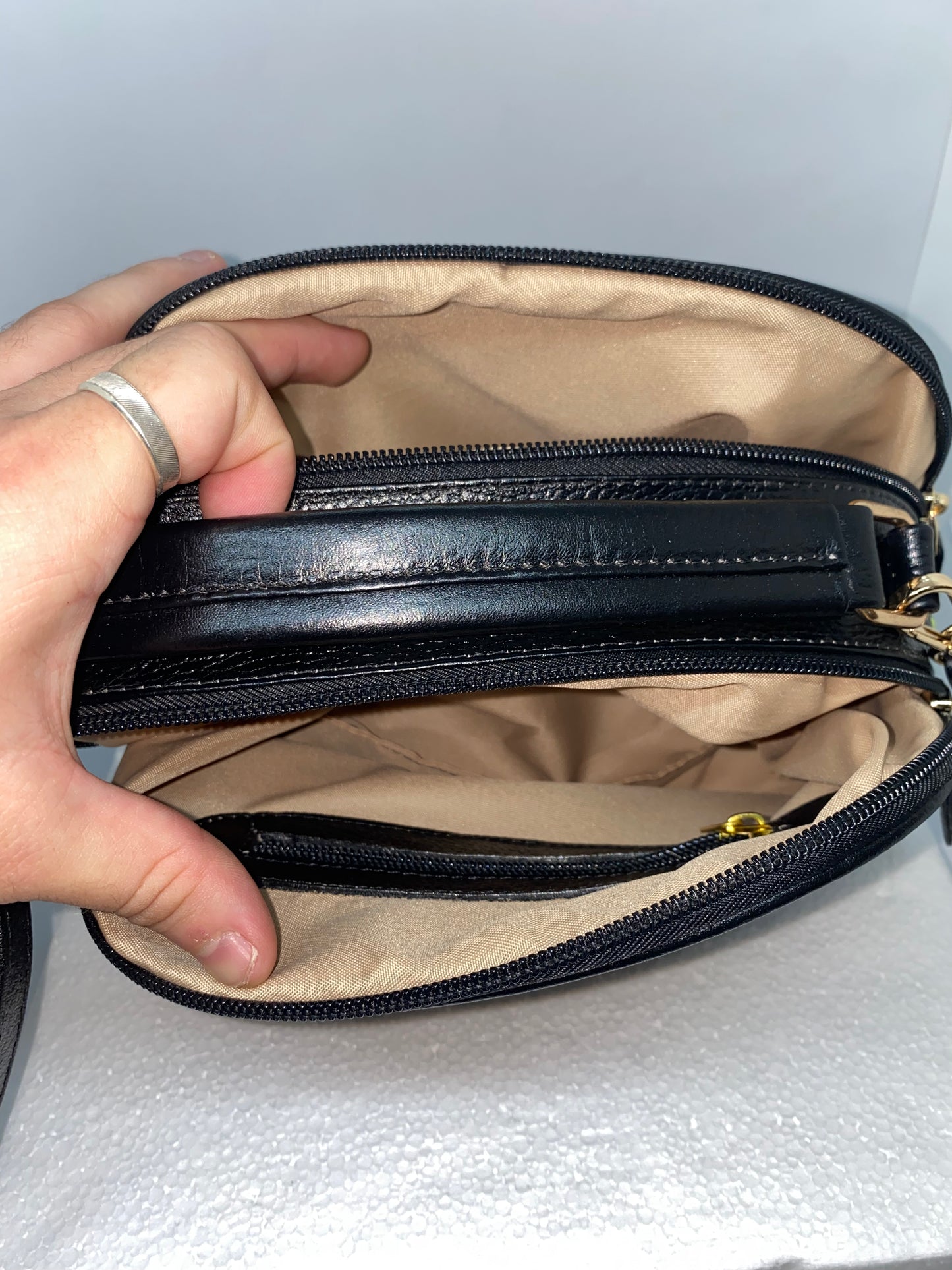 BMB53 - Bolso mini de cuero estilo Baul