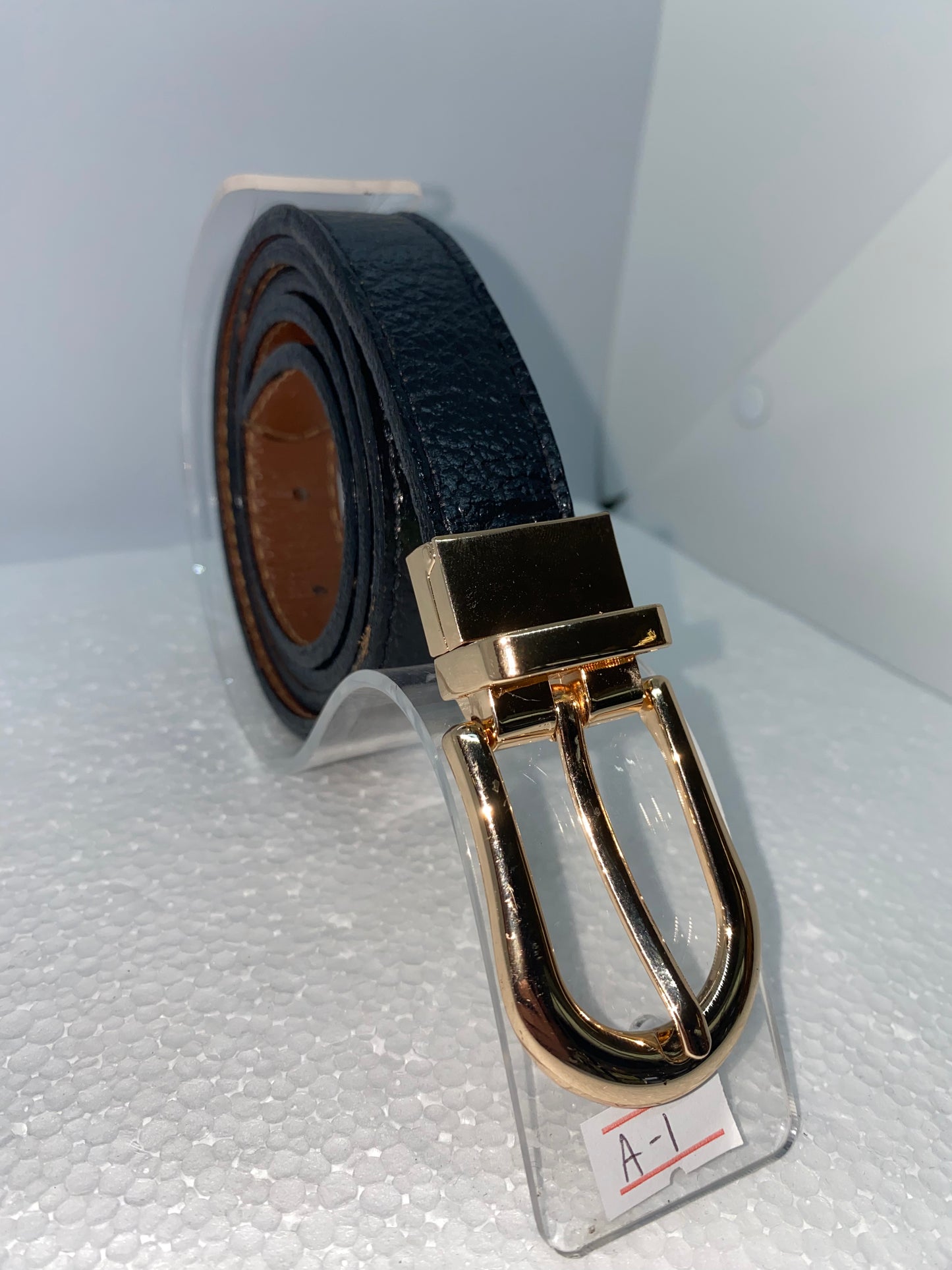 COA1 - Correa de cuero reversible para dama marca Quality Leather
