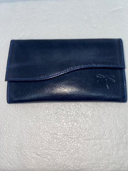 W078 - Wallet de cuero para dama con diseño de libelula