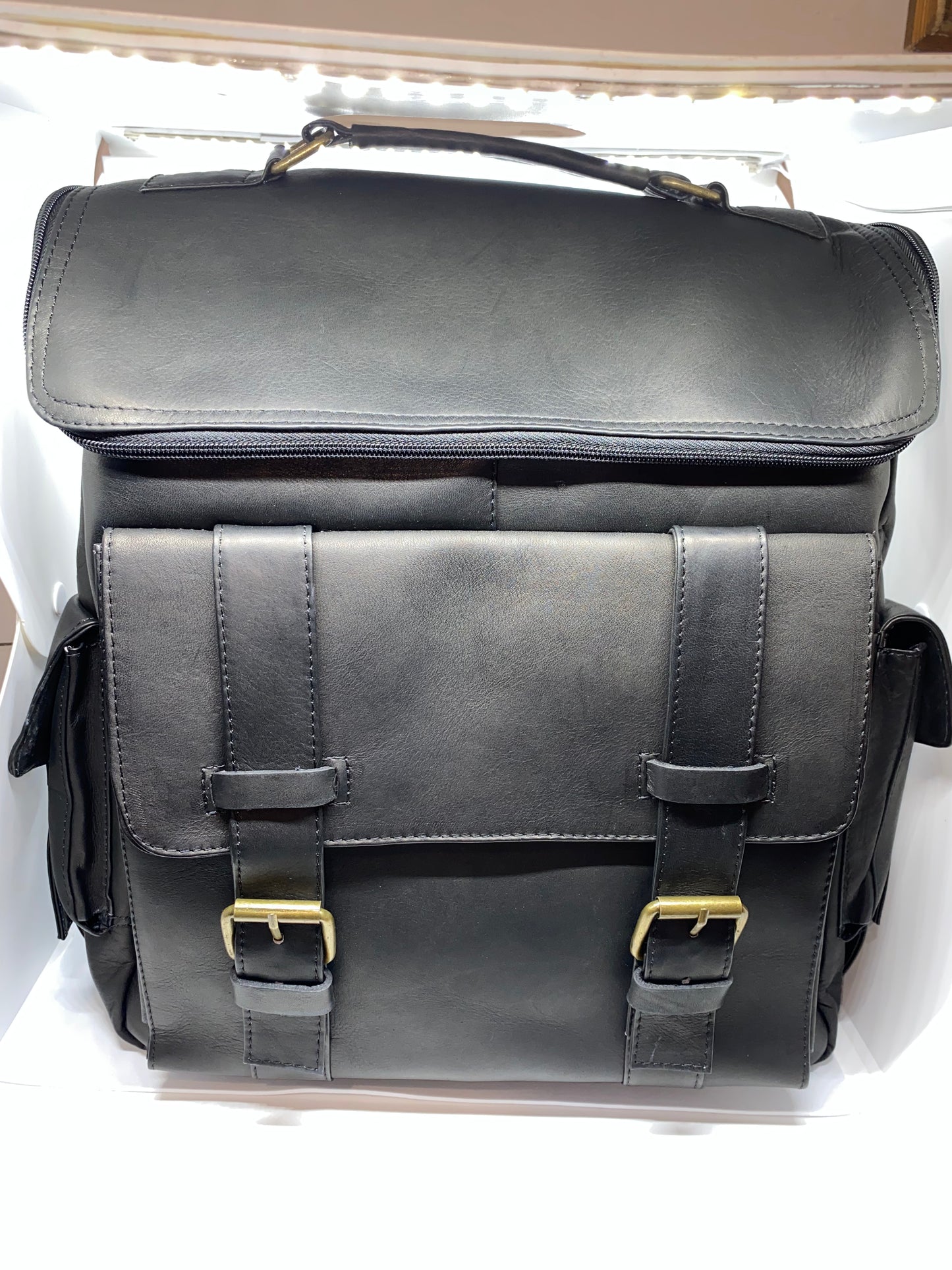 ME90 - Mochila de cuero Tula tipo scout marca Quality Leather