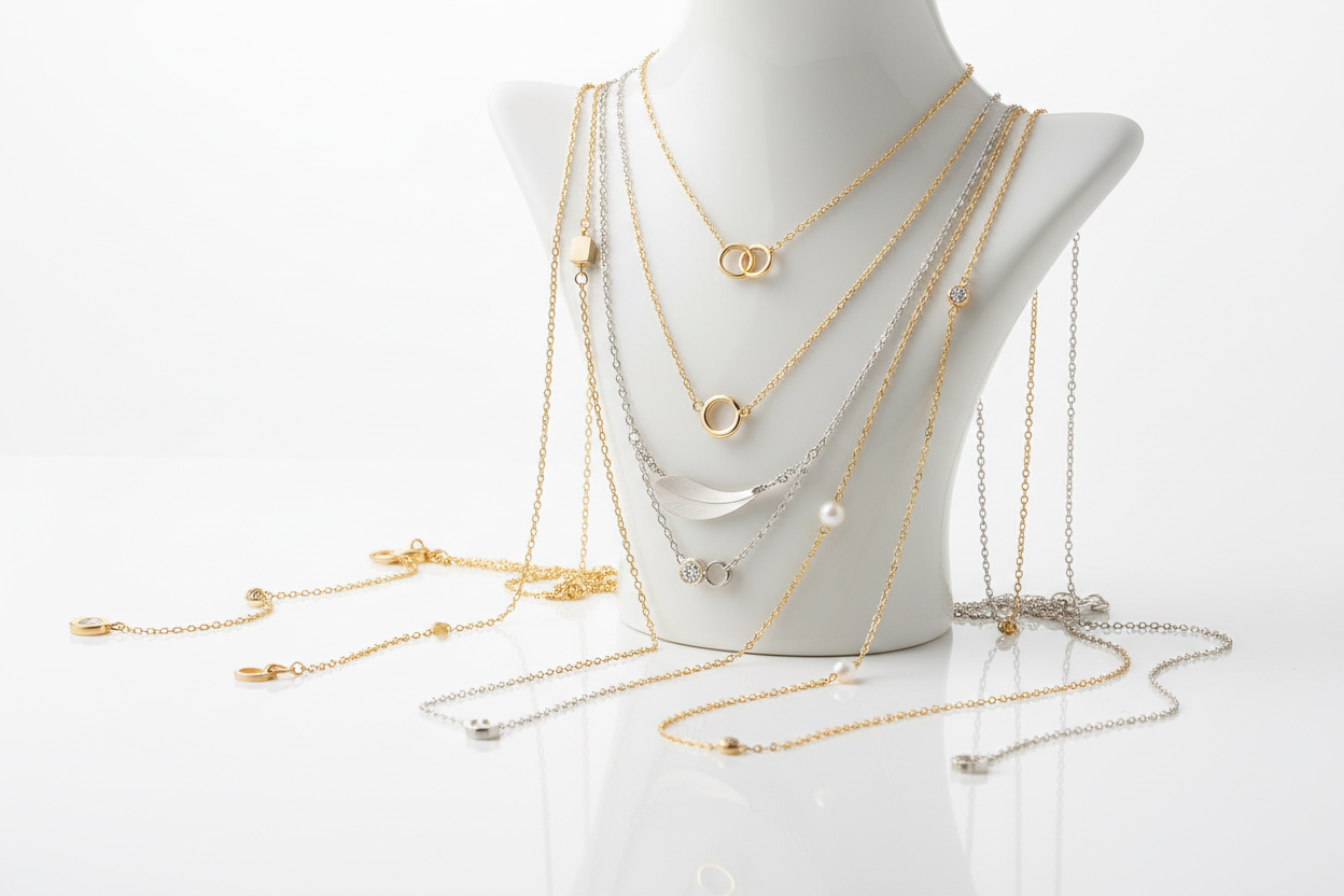 UNA IMAGEN CON collares finos